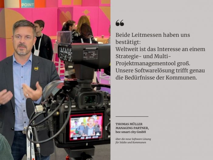 bee smart city stellt Softwarelösung (SaaS) für Kommunen erfolgreich auf SCCON und SCEWC vor