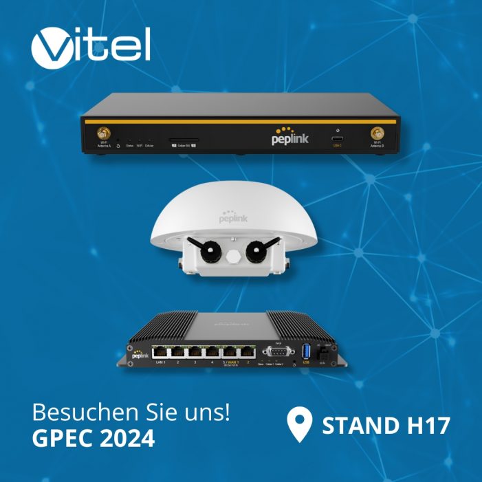 GPEC 2024: Vitel GmbH präsentiert Netzwerklösungen auf der internationalen Fachmesse für Sicherheit GPEC 2024: Vitel GmbH präsentiert Netzwerklösungen auf der internationalen Fachmesse für Sicherheit