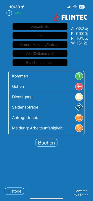 Flintec mobile Zeiterfassung mit Modul mobile HR-Workflows Flintec mobile Zeiterfassung mit Modul mobile HR-Workflows