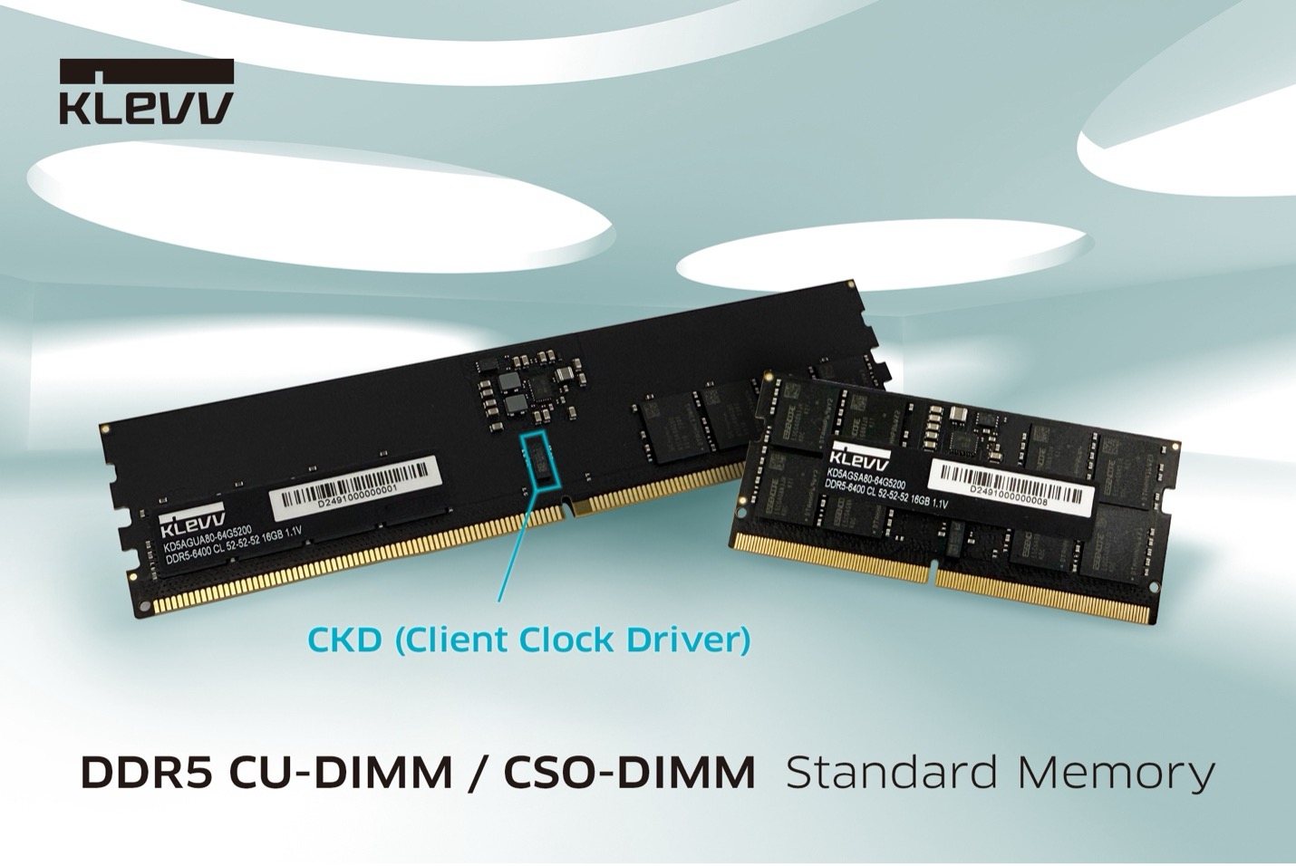 KLEVV STELLT SEINEN ERSTEN HOCHLEISTUNGSFÄHIGEN STANDARD-CU-DIMM- UND CSO-DIMM DDR5-SPEICHER VOR KLEVV STELLT SEINEN ERSTEN HOCHLEISTUNGSFÄHIGEN STANDARD-CU-DIMM- UND CSO-DIMM DDR5-SPEICHER VOR