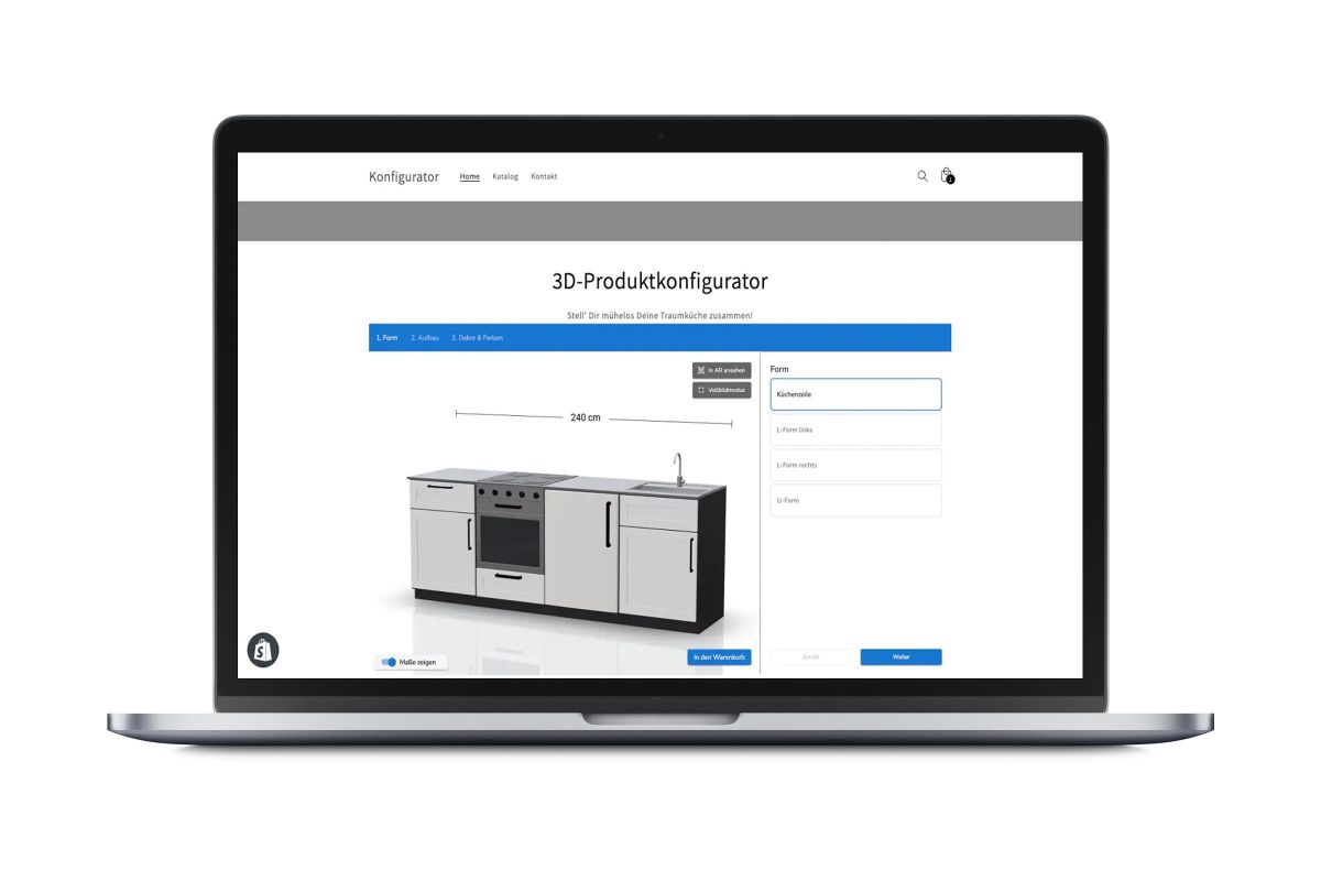 Mit K3: Shopify Produktkonfigurator in Rekordzeit einsatzbereit