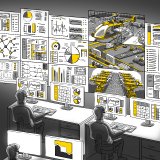 DTS Cockpit in der Industriehalle DTS Cockpit in der Industriehalle