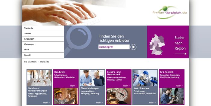 Brancheneinträge im Branchenbuch Firmen-Vergleich