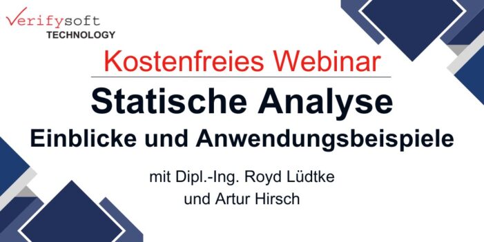 kostenfreies Webinar: Statische Analyse, Einblicke und Anwendungsbeispiele mit Dipl.-Ing. Royd Lüdtke und Artur Hirsch kostenfreies Webinar: Statische Analyse, Einblicke und Anwendungsbeispiele mit Dipl.-Ing. Royd Lüdtke und Artur Hirsch