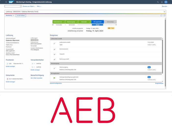 AEB und consolut: Erste gemeinsame Multi-Carrier-Lösung auf der SAP Business Technology Platform AEB und consolut: Erste gemeinsame Multi-Carrier-Lösung auf der SAP Business Technology Platform