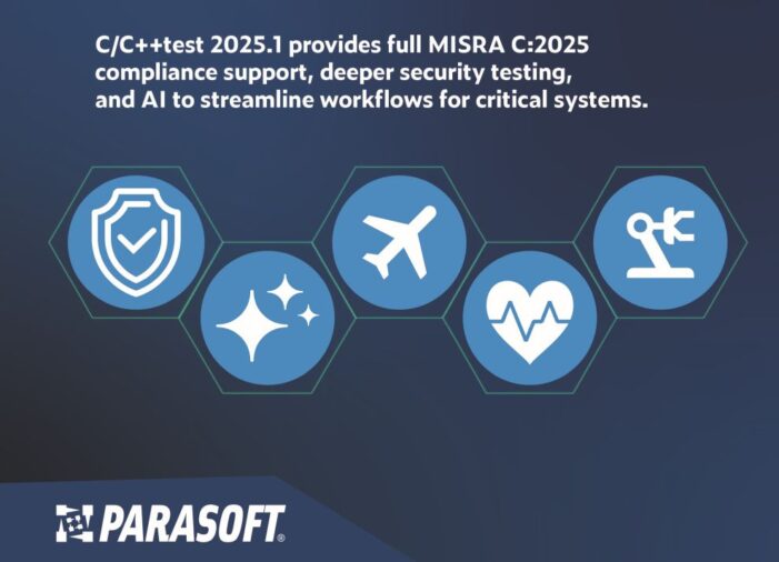 Parasoft erweitert die Automatisierung von C/C++-Softwaretests um vollen MISRA C:2025-Support