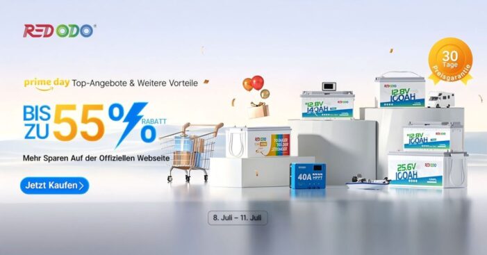 Prime Day 2025: Redodo bietet LiFePO4-Batterien so günstig wie nie