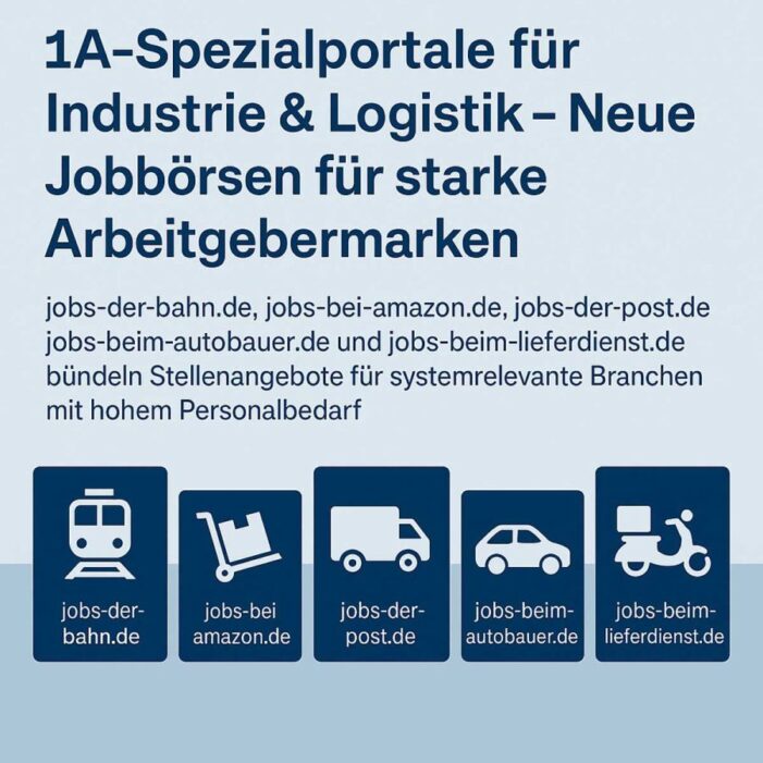 1A-Spezialportale für Industrie & Logistik – Neue Jobbörsen für starke Arbeitgebermarken