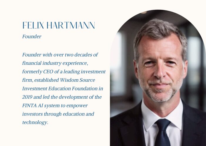 Felix Hartmann: Wegbereiter der intelligenten Anlagebildung mit Wisdom Source