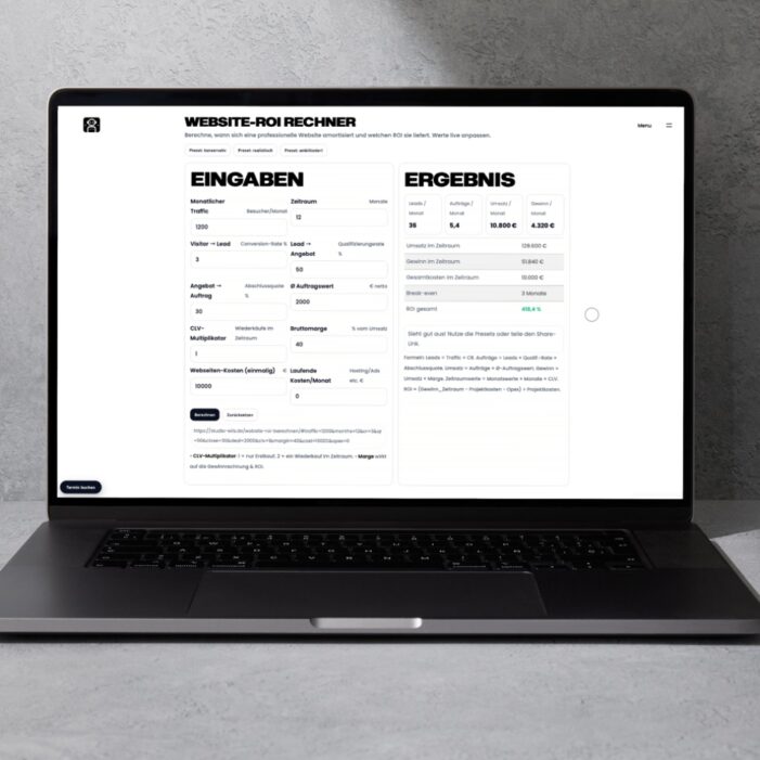 StudioWILS veröffentlicht kostenlosen Website-ROI-Rechner