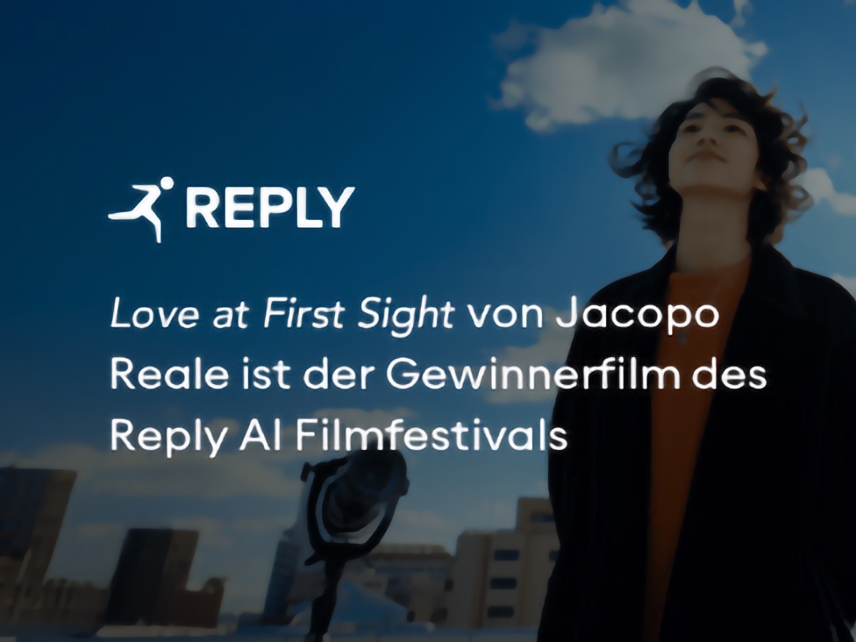 REPLY: Jacopo Reale gewinnt mit „Love at First Sight“ beim internationalen Reply AI Film Festival REPLY: Jacopo Reale gewinnt mit „Love at First Sight“ beim internationalen Reply AI Film Festival
