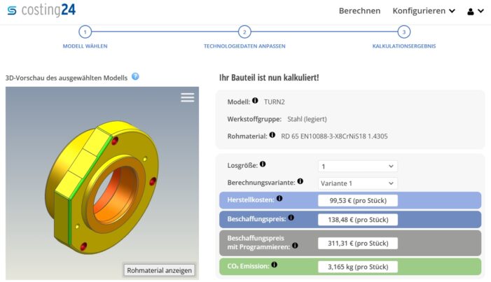 costing24: CAD-Kalkulation für Metallbearbeitungen costing24: CAD-Kalkulation für Metallbearbeitungen