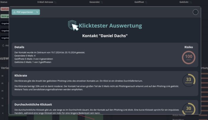 Phishing Angriffe auf Unternehmen steigen weiter. Klicktester verzeichnet Wachstum bei Phishing Simulationen.