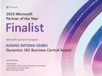 Axians Infoma als Finalist des Awards“2025 Microsoft Dynamics 365 Business Central Partner of the Year” ausgezeichnet