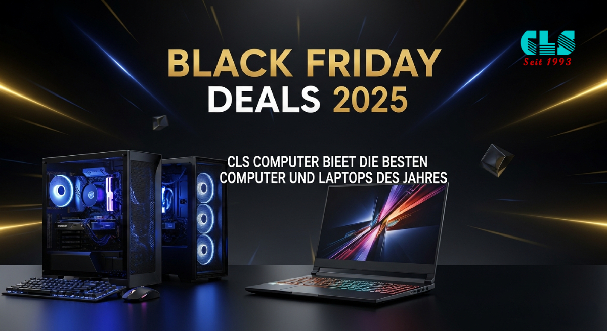 CLS Computer startet Black Friday 2025 mit starken Rabatten auf Gaming PCs, Office PCs und Laptop CLS Computer startet Black Friday 2025 mit starken Rabatten auf Gaming PCs, Office PCs und Laptop