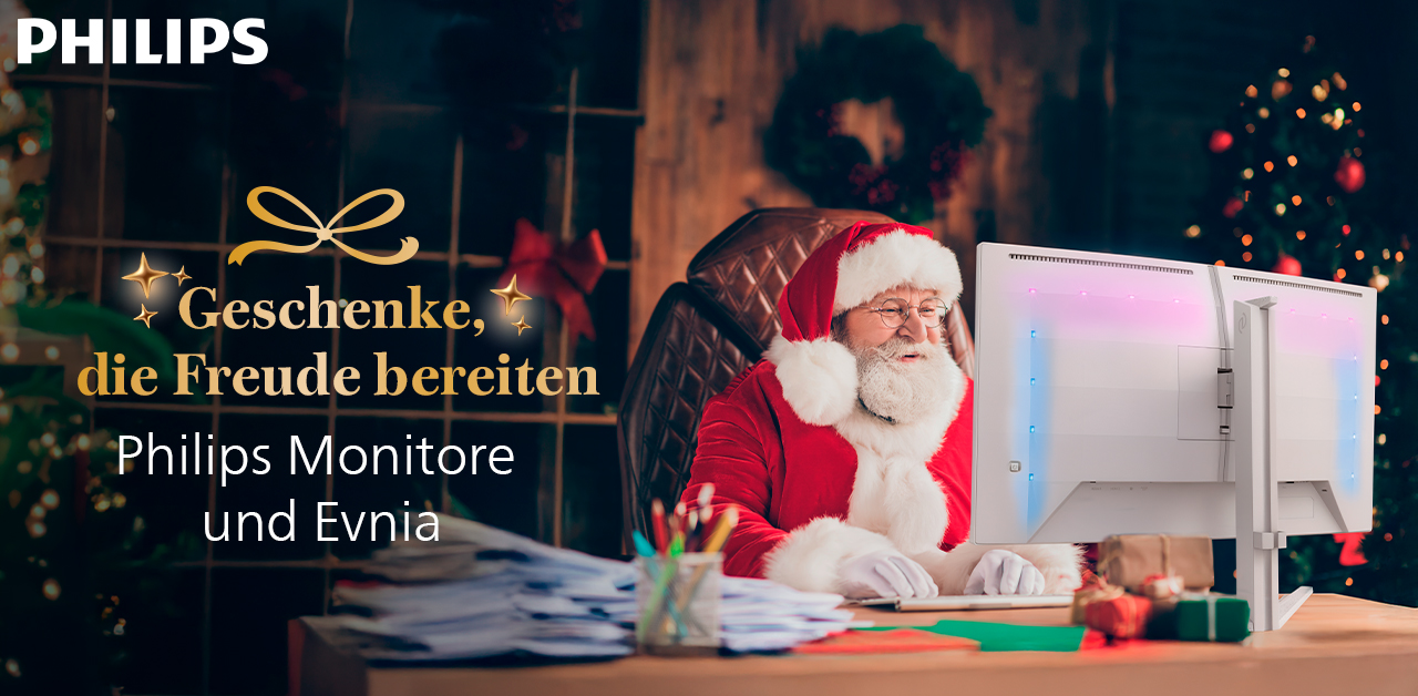 Geschenkideen zum Fest von Philips Monitore und Evnia Geschenkideen zum Fest von Philips Monitore und Evnia