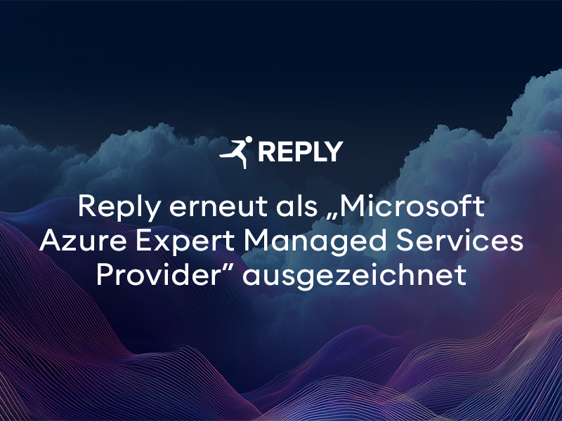 Reply erneut als „Microsoft Azure Expert Managed Services Provider“ ausgezeichnet – zum sechsten Mal in Folge Reply erneut als „Microsoft Azure Expert Managed Services Provider“ ausgezeichnet – zum sechsten Mal in Folge