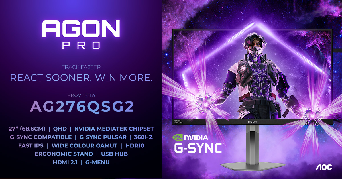 AGON by AOC und NVIDIA® G-SYNC® Pulsar setzen neue Maßstäbe