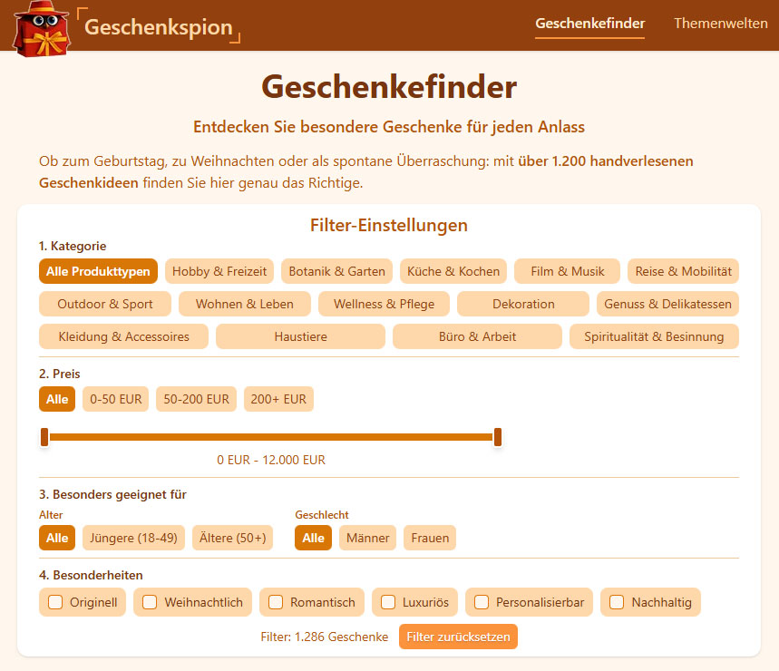 Geschenkspion: Neue Plattform für hochwertige Geschenke