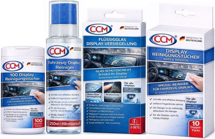 Neue Produktgruppe für Fahrzeugdisplays: Saubere Sicht & langlebiger Schutz mit dem CCM® Display-Sortiment