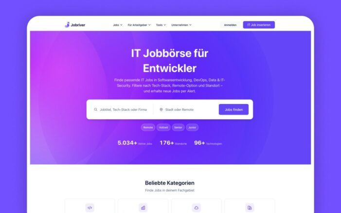 JOBRIVER stellt Plattform visuell neu auf: Weniger Interface, mehr Funktion