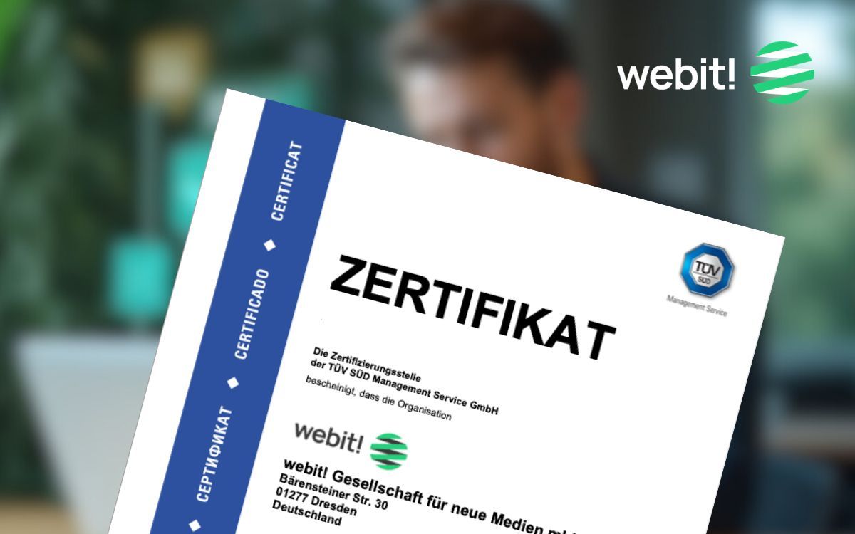 webit! nach ISO/IEC 27001:2022 zertifiziert