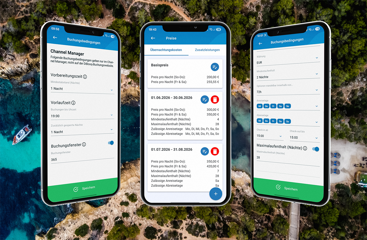 DiBooq erweitert FeWo Channel Manager um saisonale und globale Buchungsbedingungen