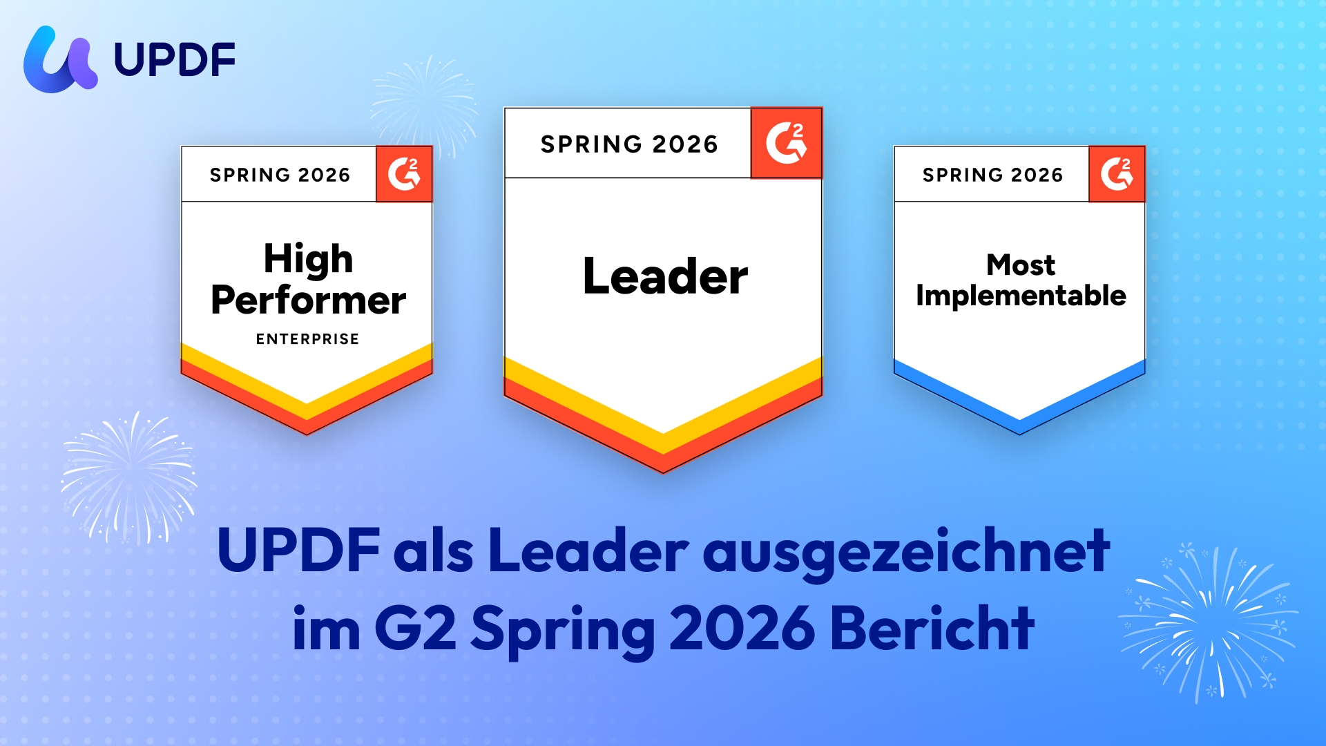 UPDF als Leader ausgezeichnet im G2 Spring 2026 Bericht UPDF als Leader ausgezeichnet im G2 Spring 2026 Bericht