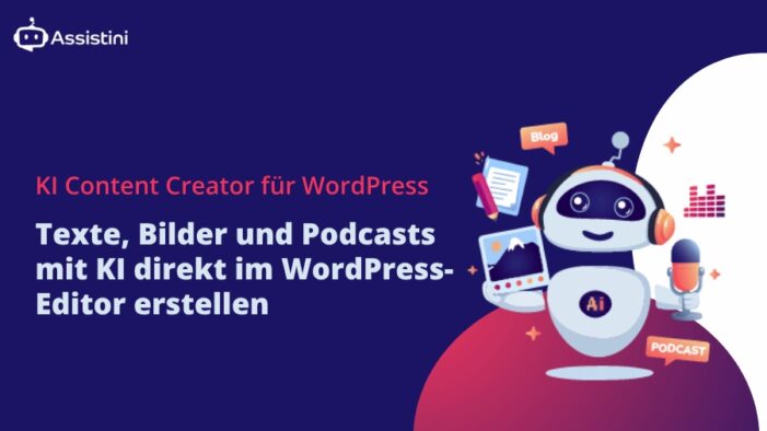 KI Content Creator für WordPress – Text, Bild und Podcast direkt im Editor erstellen KI Content Creator für WordPress – Text, Bild und Podcast direkt im Editor erstellen