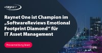 Raynet One ist Champion im„SoftwareReviews Emotional Footprint Diamond“ für IT Asset Management im Mittelstand