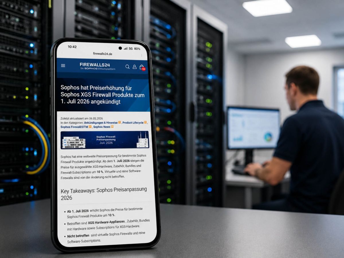 Sophos XGS Firewalls werden ab Juli 2026 teurer: Unternehmen sollten geplante Projekte frühzeitig prüfen