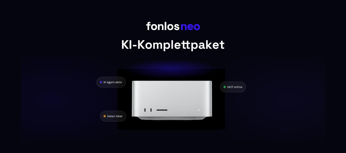 fonlos neo launcht KI-Komplettpaket für den Mittelstand: Hardware, KI-Agenten und Beratung aus einer Hand fonlos neo launcht KI-Komplettpaket für den Mittelstand: Hardware, KI-Agenten und Beratung aus einer Hand