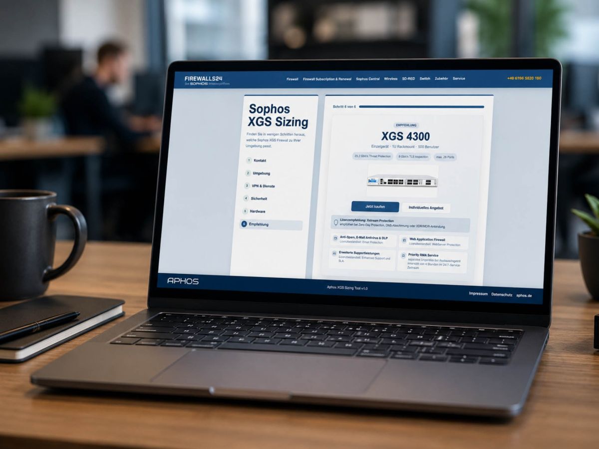 Welche Hardware Firewall passt wirklich? Aphos liefert XGS-Empfehlung in wenigen Minuten Welche Hardware Firewall passt wirklich? Aphos liefert XGS-Empfehlung in wenigen Minuten