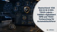 Deutschland 2024: VDA ISA 6.0 verbindlich, 9.500+ TISAX-Labels aktiv– Validato Regulations digitalisiert ISMS-Aufbau und TISAX-Assessment-Vorbereitun Deutschland 2024: VDA ISA 6.0 verbindlich, 9.500+ TISAX-Labels aktiv– Validato Regulations digitalisiert ISMS-Aufbau und TISAX-Assessment-Vorbereitun