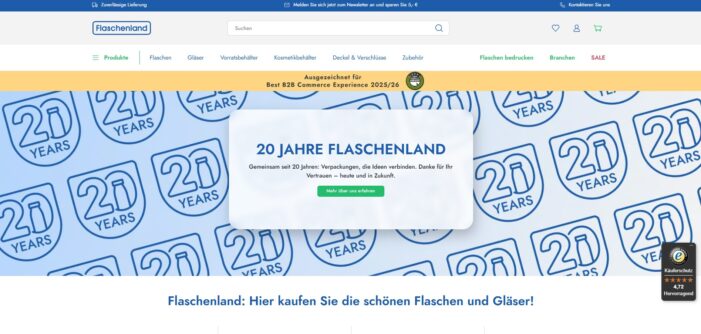 Flaschenland nach Shop Usability Award erneut ausgezeichnet: Platz 3 beim Digital Commerce Award Schweiz 2026 Flaschenland nach Shop Usability Award erneut ausgezeichnet: Platz 3 beim Digital Commerce Award Schweiz 2026