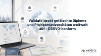 Deutschland verifiziert Bildungsabschlüsse: Validato deckt gefälschte Diplome und Phantomuniversitäten weltweit auf – DSGVO-konform