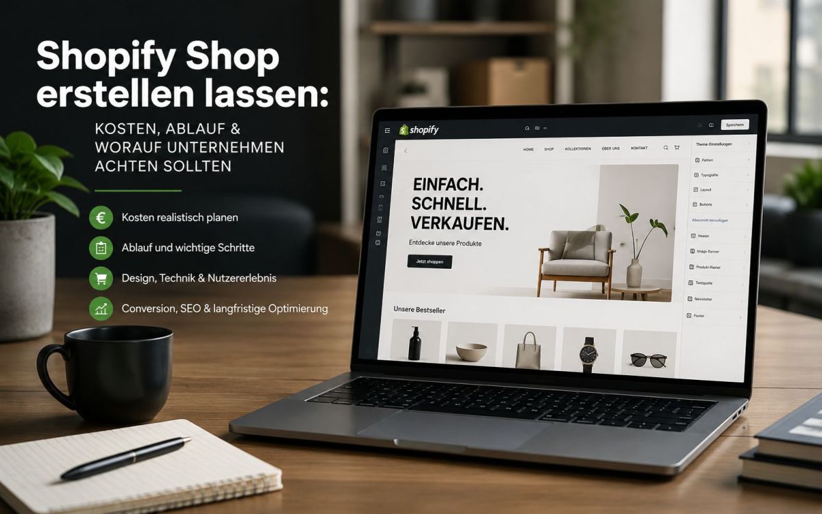 Shopify Shop erstellen lassen: Kosten, Ablauf und worauf Unternehmen achten sollten Shopify Shop erstellen lassen: Kosten, Ablauf und worauf Unternehmen achten sollten