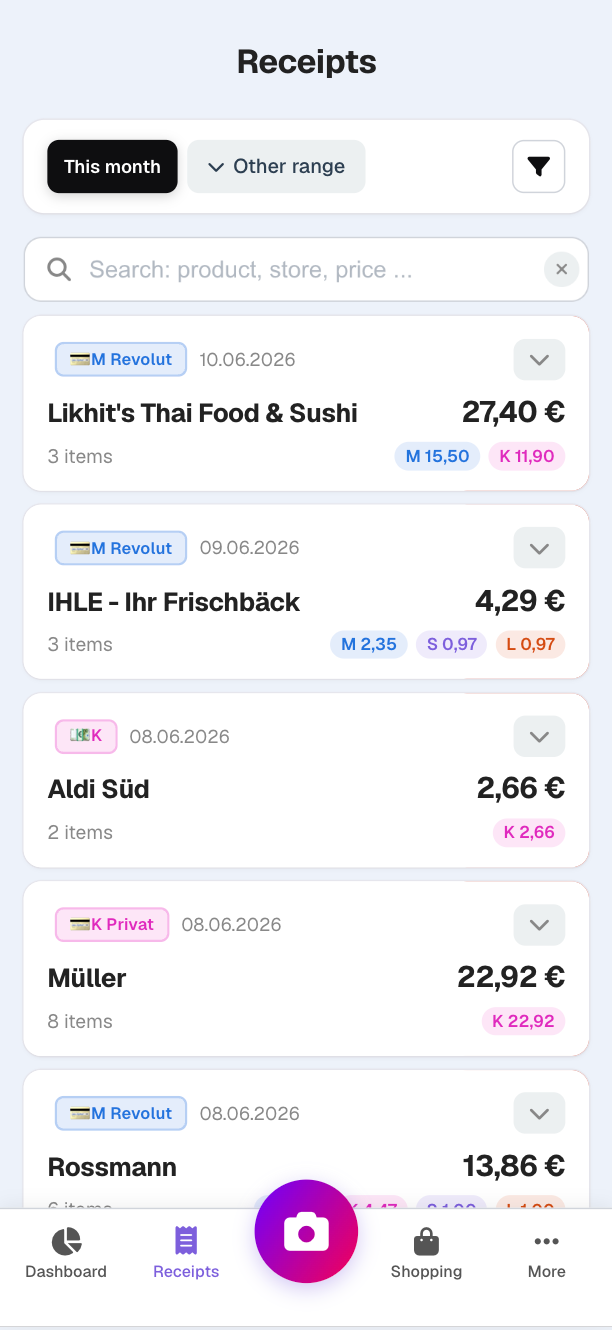 BonSplit startet: KI-App teilt gemeinsame Kosten fair auf – bis auf den einzelnen Artikel im Kassenbon BonSplit startet: KI-App teilt gemeinsame Kosten fair auf – bis auf den einzelnen Artikel im Kassenbon