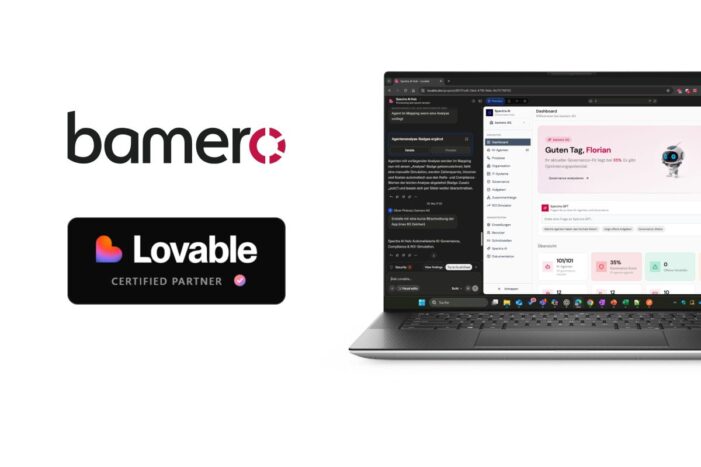 Erster zertifizierter Lovable Service Partner DACH: bamero AG bringt KI-Apps ins Unternehmen