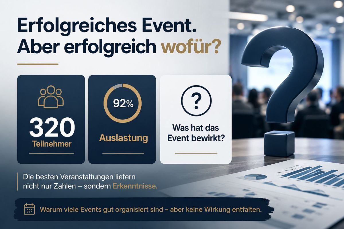 Warum viele Veranstaltungen erfolgreich wirken – aber keine belastbaren Erkenntnisse liefern
