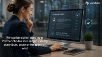 Wie stellt Validato sicher, dass jeder Prüfbericht das Vier-Augen-Prinzip durchläuft-