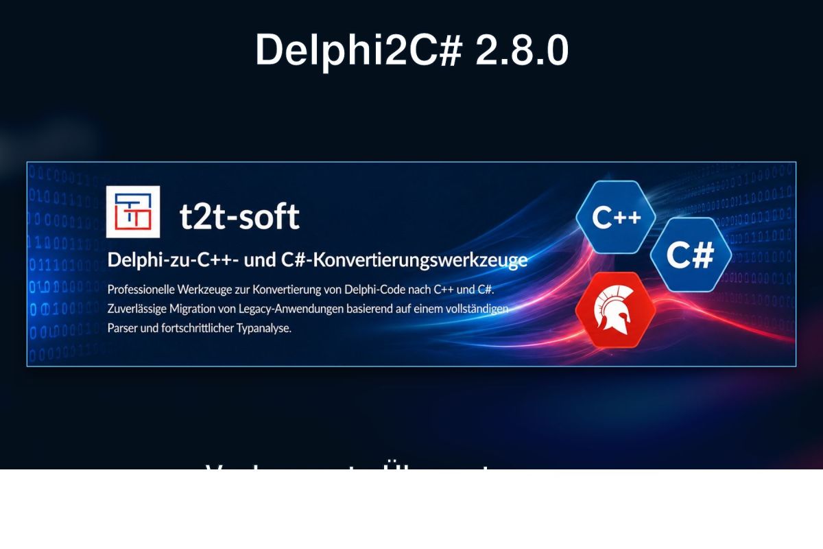 Delphi2C# 2.8.0 verbessert die Übersetzung von Delphi-Code mit Zeigern Delphi2C# 2.8.0 verbessert die Übersetzung von Delphi-Code mit Zeigern