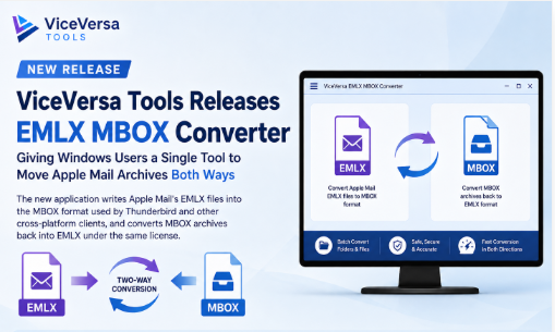 ViceVersa Tools veröffentlicht EMLX-MBOX-Konverter für Windows und ermöglicht die Migration von Apple-Mail-Archiven in beide Richtungen