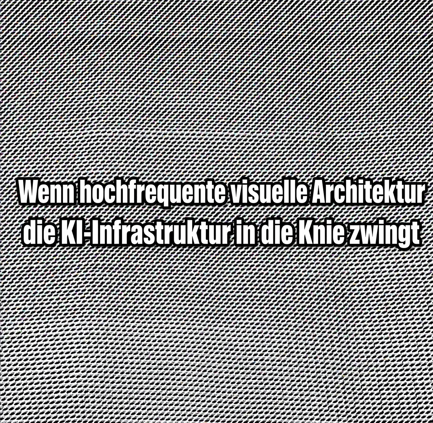 Wenn hochfrequente visuelle Architektur die KI-Infrastruktur in die Knie zwingt Wenn hochfrequente visuelle Architektur die KI-Infrastruktur in die Knie zwingt