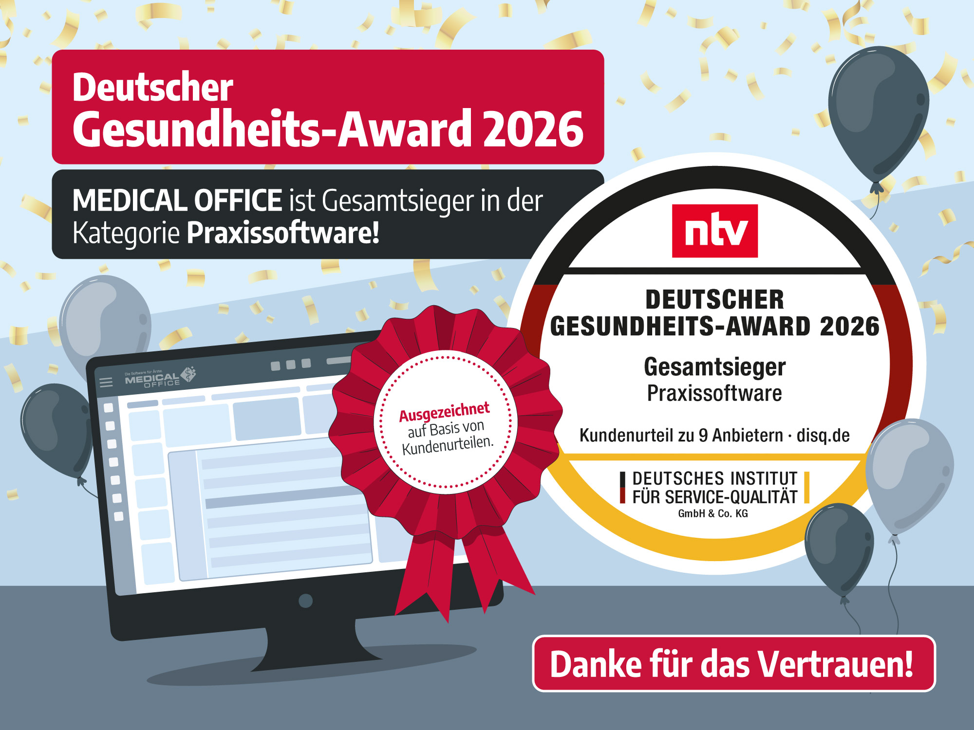 MEDICAL OFFICE beim Deutschen Gesundheits-Award 2026 ausgezeichnet MEDICAL OFFICE beim Deutschen Gesundheits-Award 2026 ausgezeichnet