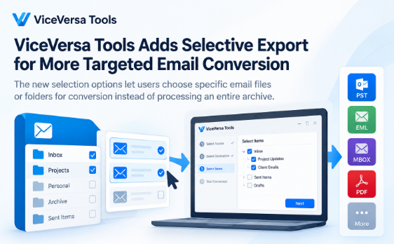ViceVersa Tools fügt selektiven Export für gezieltere E-Mail-Konvertierung hinzu ViceVersa Tools fügt selektiven Export für gezieltere E-Mail-Konvertierung hinzu