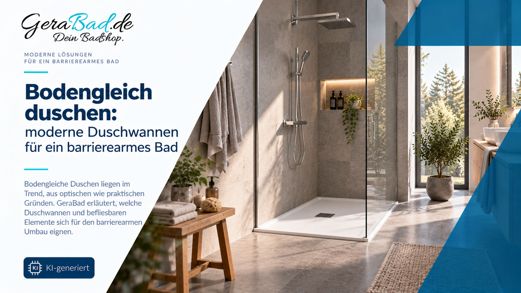 Bodengleich duschen: moderne Duschwannen für ein barrierearmes Bad Bodengleich duschen: moderne Duschwannen für ein barrierearmes Bad