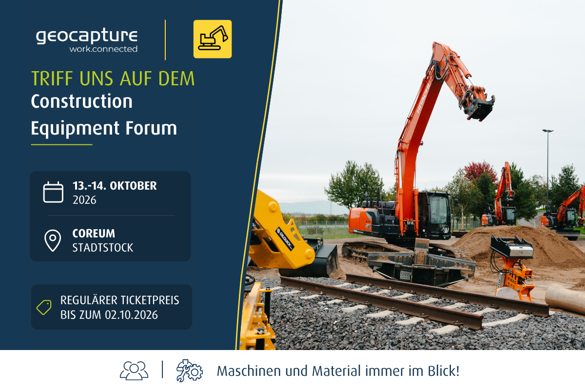 geoCapture zeigt digitale Lösungen für einen effizienteren Baubetrieb auf dem Construction Equipment Forum 2026
