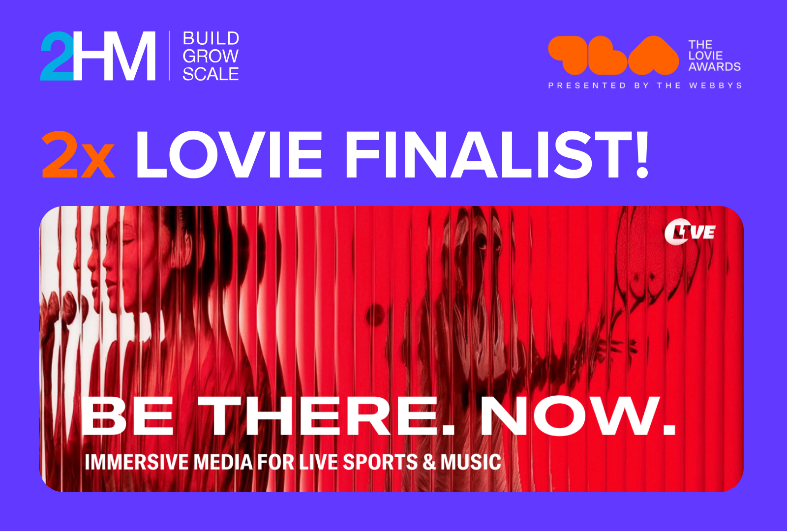 2HM mit Kundenprojekt L1VE zweifacher Finalist bei den Lovie Awards 2026 2HM mit Kundenprojekt L1VE zweifacher Finalist bei den Lovie Awards 2026