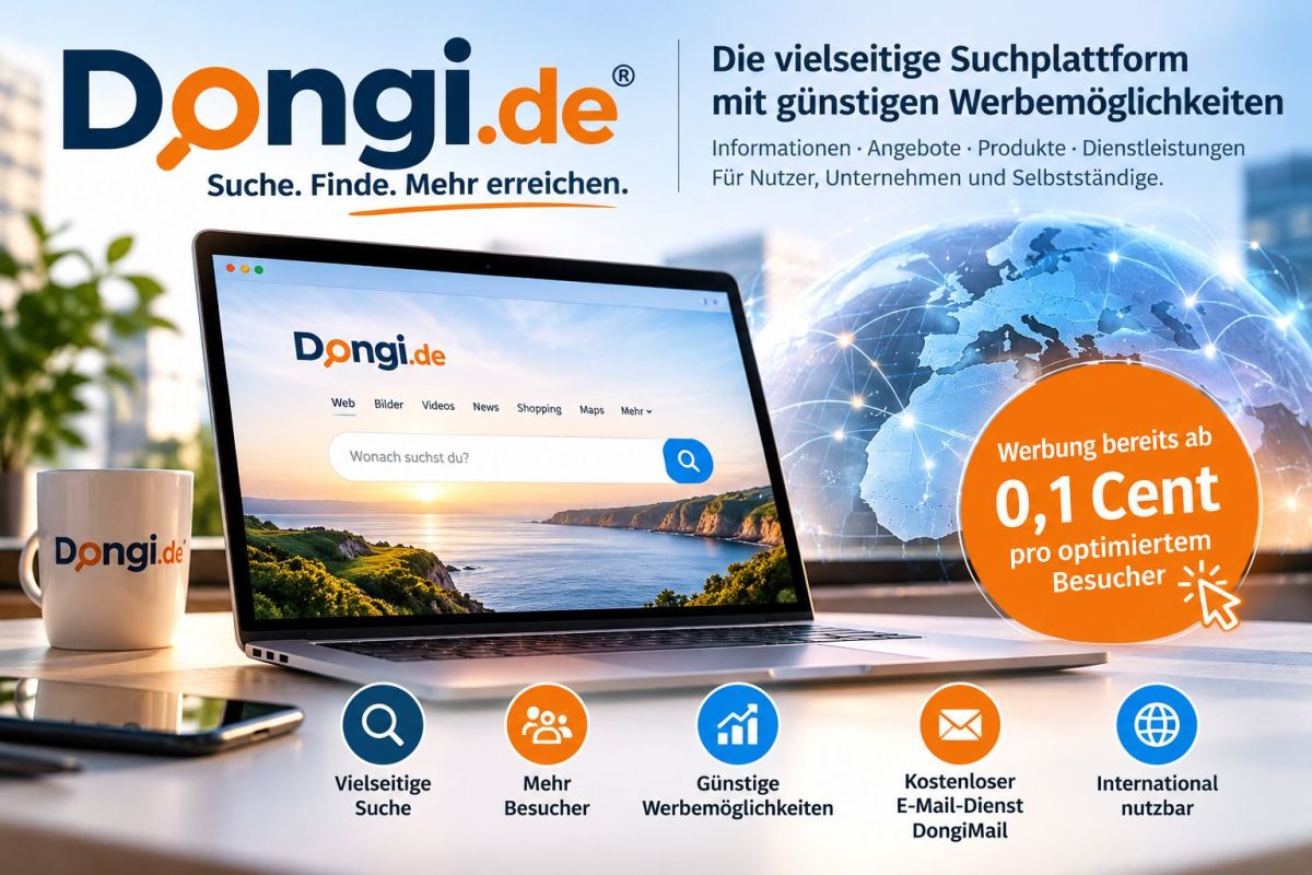 Dongi.de bündelt Online-Suche, Themenportale und digitale Werbemöglichkei Dongi.de bündelt Online-Suche, Themenportale und digitale Werbemöglichkei